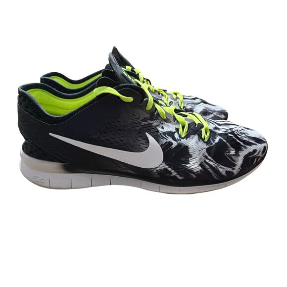Women's Nike FREE TR FIT 5 Black & Yellow Marble Running Shoes Size 9.5 9 1/2 - Picture 5 of 10